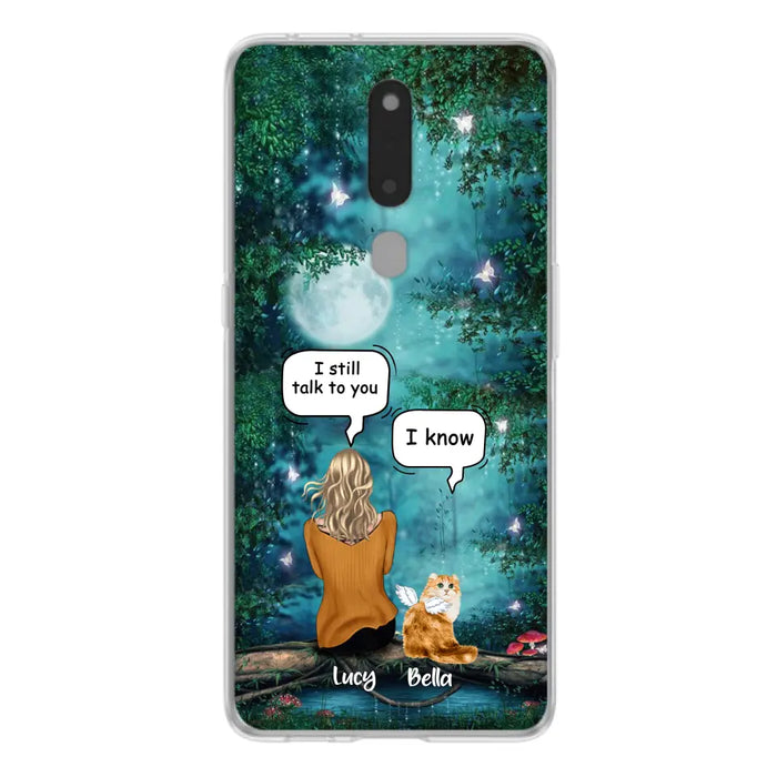 Custom Personalized Cat Memorial Phone Case - Upto 5 Cats - Best Gift For Cat Lover - I still talk to you - Case For Xiaomi, Oppo And Huawei