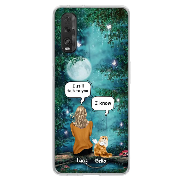 Custom Personalized Cat Memorial Phone Case - Upto 5 Cats - Best Gift For Cat Lover - I still talk to you - Case For Xiaomi, Oppo And Huawei