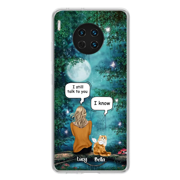 Custom Personalized Cat Memorial Phone Case - Upto 5 Cats - Best Gift For Cat Lover - I still talk to you - Case For Xiaomi, Oppo And Huawei