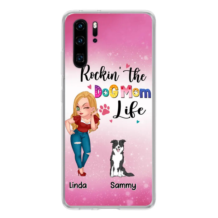 Custom Personalized Dog Mom Phone Case - Upto 6 Dogs - Gift Idea For Dog Lover - Rockin' The The Dog Mom Life - Case for Xiaomi, Huawei & Oppo