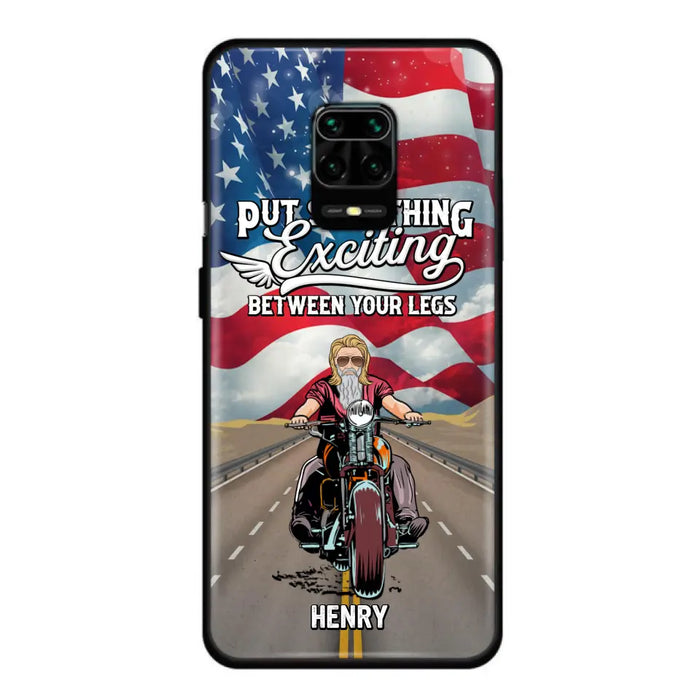 Custom Personalized Biker Phone Case - Gift Idea For Biker/Independence Day - Put Something Exciting Between Your Legs - Case For Xiaomi/Huawei/Oppo