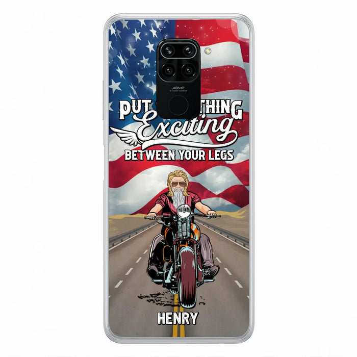 Custom Personalized Biker Phone Case - Gift Idea For Biker/Independence Day - Put Something Exciting Between Your Legs - Case For Xiaomi/Huawei/Oppo