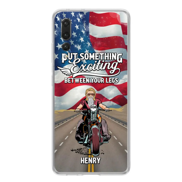 Custom Personalized Biker Phone Case - Gift Idea For Biker/Independence Day - Put Something Exciting Between Your Legs - Case For Xiaomi/Huawei/Oppo