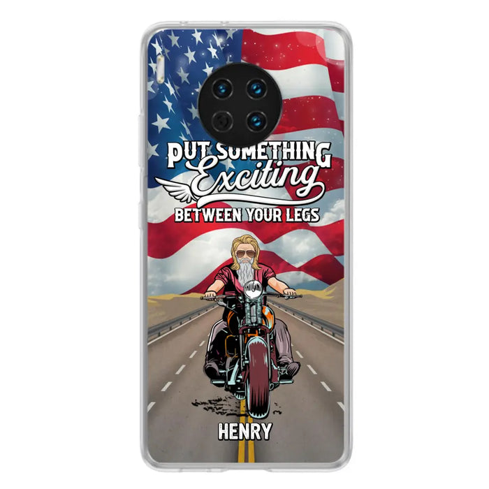 Custom Personalized Biker Phone Case - Gift Idea For Biker/Independence Day - Put Something Exciting Between Your Legs - Case For Xiaomi/Huawei/Oppo