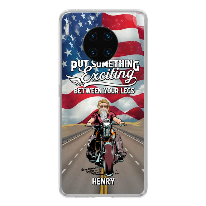 Custom Personalized Biker Phone Case - Gift Idea For Biker/Independence Day - Put Something Exciting Between Your Legs - Case For Xiaomi/Huawei/Oppo