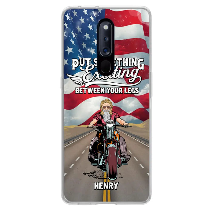 Custom Personalized Biker Phone Case - Gift Idea For Biker/Independence Day - Put Something Exciting Between Your Legs - Case For Xiaomi/Huawei/Oppo