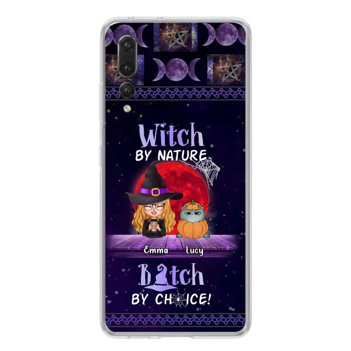 Custom Personalized Witch Phone Case - Upto 6 Cats/Dogs - Halloween Gift Idea For Cat/Dog Lovers/Friends - Case for Xiaomi, Huawei & Oppo