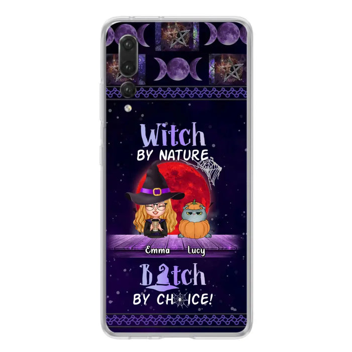 Custom Personalized Witch Phone Case - Upto 6 Cats/Dogs - Halloween Gift Idea For Cat/Dog Lovers/Friends - Case for Xiaomi, Huawei & Oppo