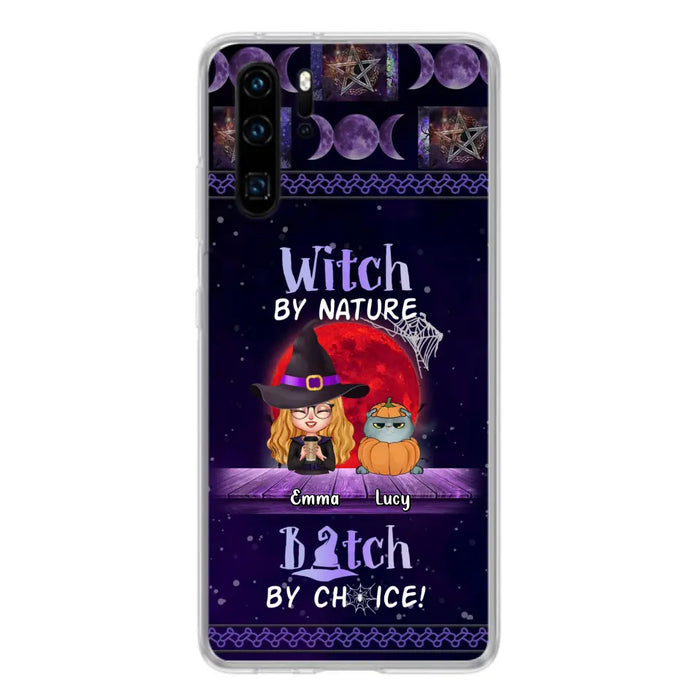 Custom Personalized Witch Phone Case - Upto 6 Cats/Dogs - Halloween Gift Idea For Cat/Dog Lovers/Friends - Case for Xiaomi, Huawei & Oppo