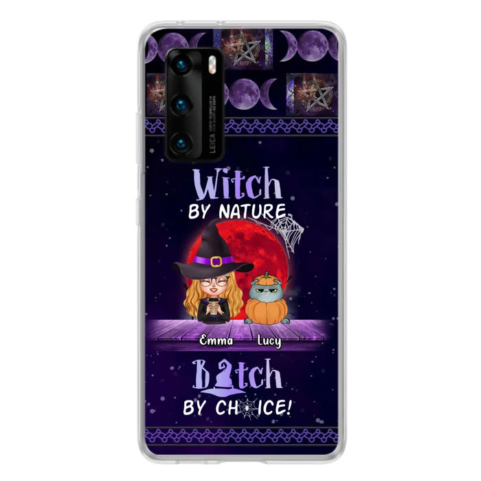 Custom Personalized Witch Phone Case - Upto 6 Cats/Dogs - Halloween Gift Idea For Cat/Dog Lovers/Friends - Case for Xiaomi, Huawei & Oppo