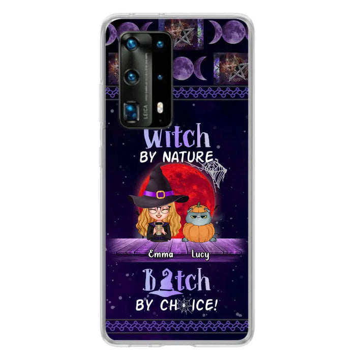 Custom Personalized Witch Phone Case - Upto 6 Cats/Dogs - Halloween Gift Idea For Cat/Dog Lovers/Friends - Case for Xiaomi, Huawei & Oppo