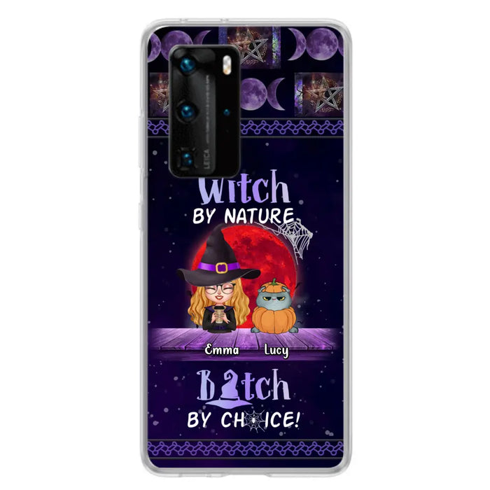 Custom Personalized Witch Phone Case - Upto 6 Cats/Dogs - Halloween Gift Idea For Cat/Dog Lovers/Friends - Case for Xiaomi, Huawei & Oppo