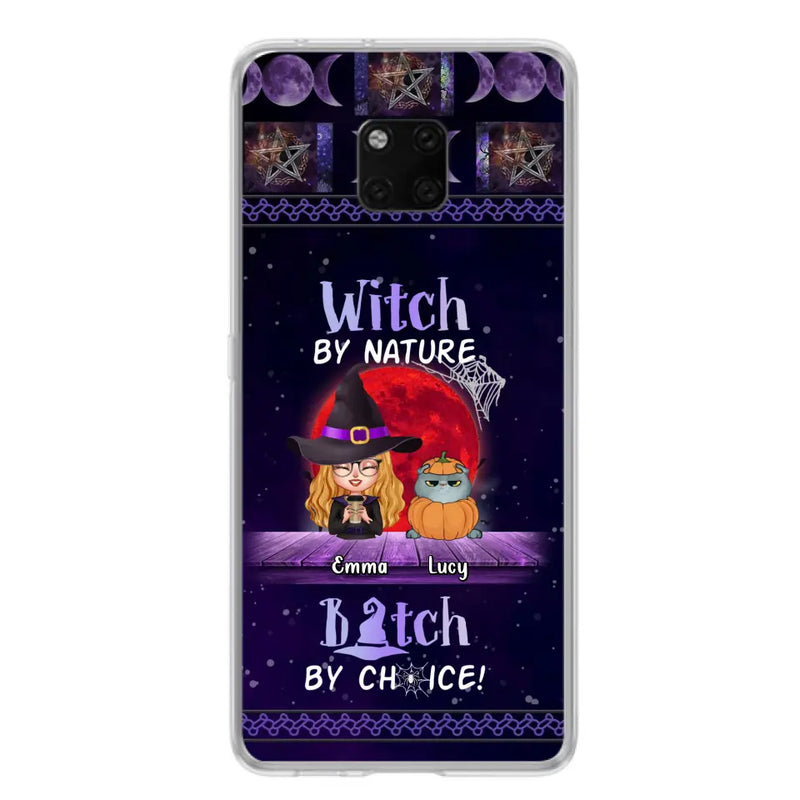 Personalized Witch Phone Case - Up to 6 Cats/Dogs - Halloween Gift Idea For Cat/Dog Lovers/Friends - Case for Xiaomi, Huawei & Oppo