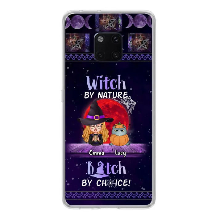 Custom Personalized Witch Phone Case - Upto 6 Cats/Dogs - Halloween Gift Idea For Cat/Dog Lovers/Friends - Case for Xiaomi, Huawei & Oppo