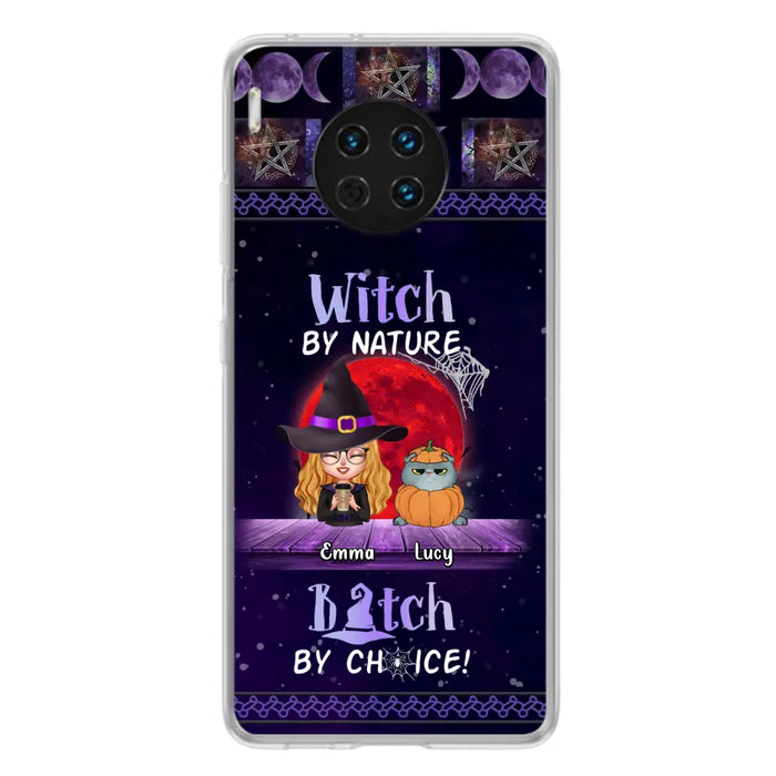 Custom Personalized Witch Phone Case - Upto 6 Cats/Dogs - Halloween Gift Idea For Cat/Dog Lovers/Friends - Case for Xiaomi, Huawei & Oppo