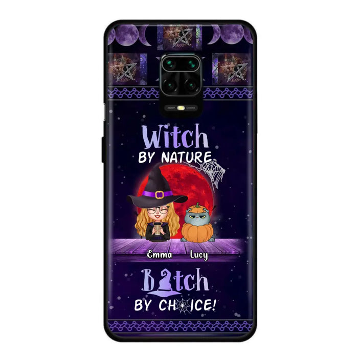 Custom Personalized Witch Phone Case - Upto 6 Cats/Dogs - Halloween Gift Idea For Cat/Dog Lovers/Friends - Case for Xiaomi, Huawei & Oppo