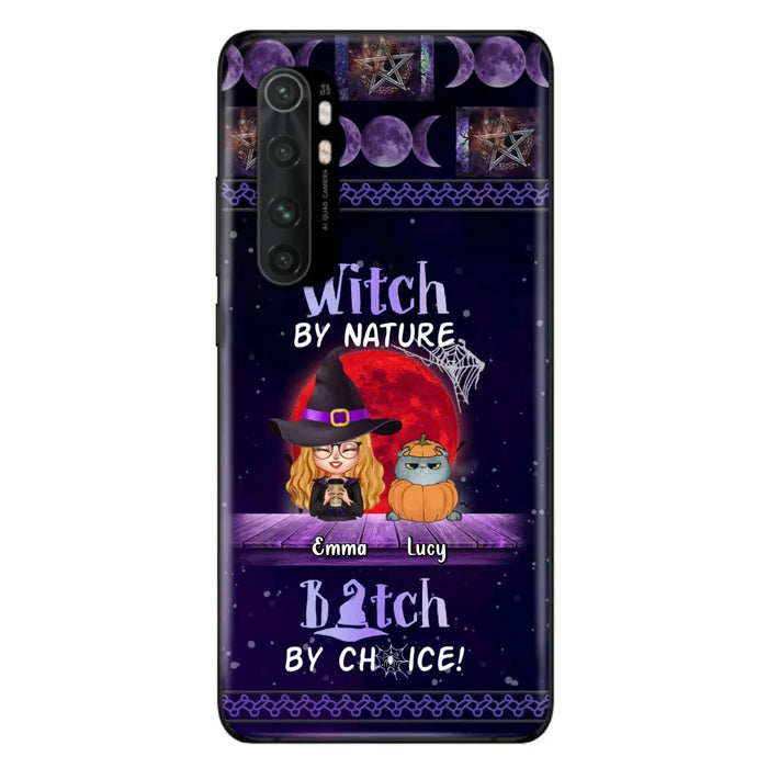 Custom Personalized Witch Phone Case - Upto 6 Cats/Dogs - Halloween Gift Idea For Cat/Dog Lovers/Friends - Case for Xiaomi, Huawei & Oppo