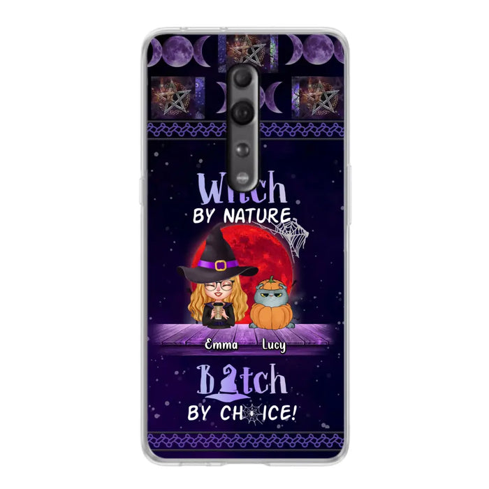 Custom Personalized Witch Phone Case - Upto 6 Cats/Dogs - Halloween Gift Idea For Cat/Dog Lovers/Friends - Case for Xiaomi, Huawei & Oppo