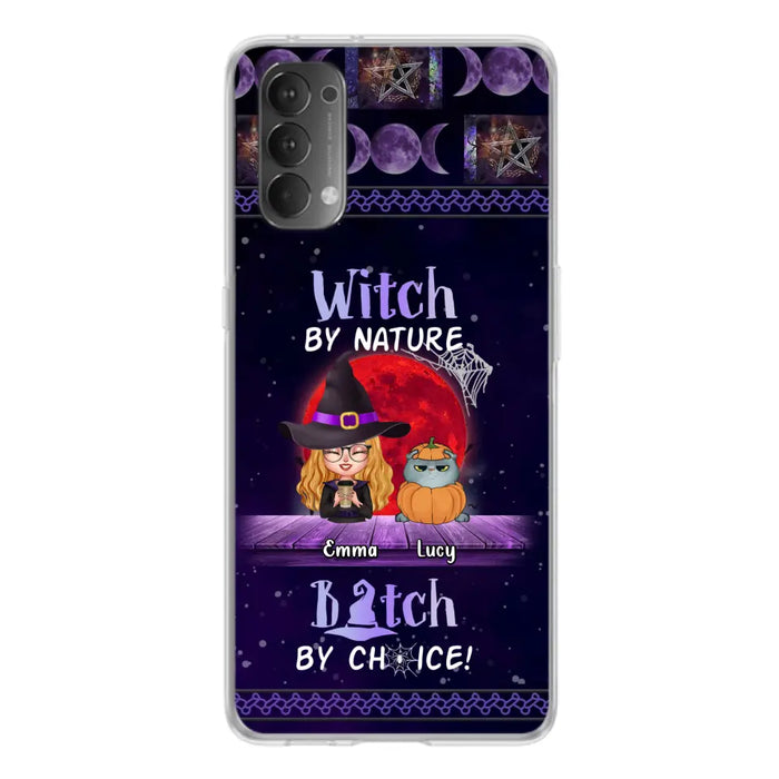 Custom Personalized Witch Phone Case - Upto 6 Cats/Dogs - Halloween Gift Idea For Cat/Dog Lovers/Friends - Case for Xiaomi, Huawei & Oppo