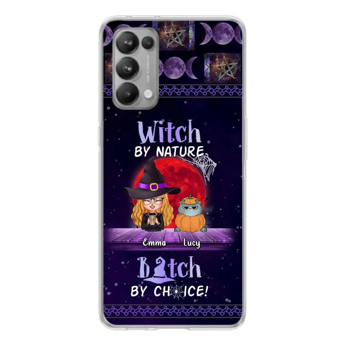 Custom Personalized Witch Phone Case - Upto 6 Cats/Dogs - Halloween Gift Idea For Cat/Dog Lovers/Friends - Case for Xiaomi, Huawei & Oppo