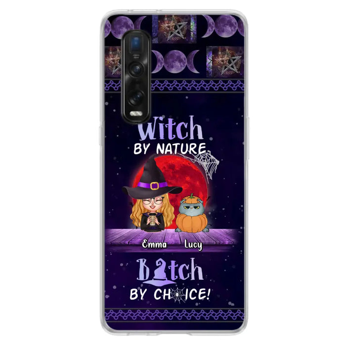 Custom Personalized Witch Phone Case - Upto 6 Cats/Dogs - Halloween Gift Idea For Cat/Dog Lovers/Friends - Case for Xiaomi, Huawei & Oppo