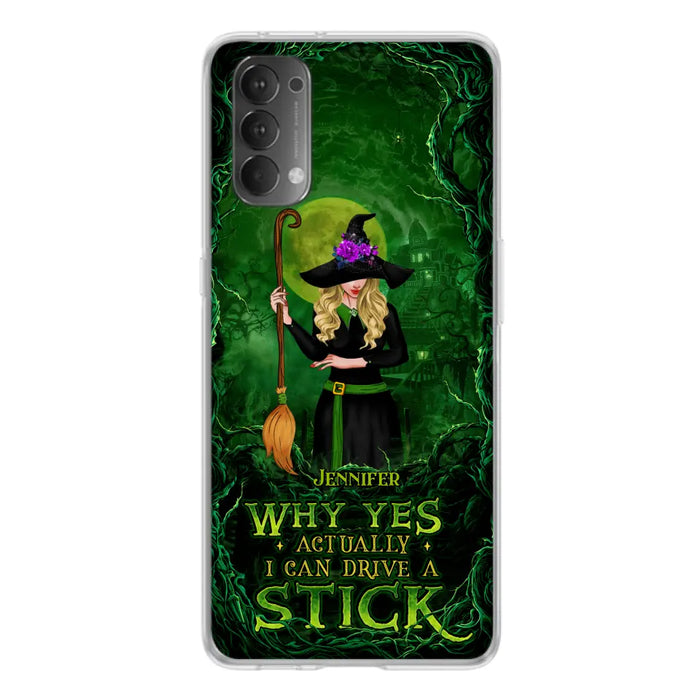 Custom Personalized Witch Phone Case for Xiaomi/ Oppo/ Huawei - Halloween Gift Idea - Why Yes Actually I Can Drive A Stick