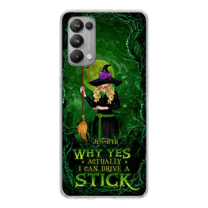 Custom Personalized Witch Phone Case for Xiaomi/ Oppo/ Huawei - Halloween Gift Idea - Why Yes Actually I Can Drive A Stick