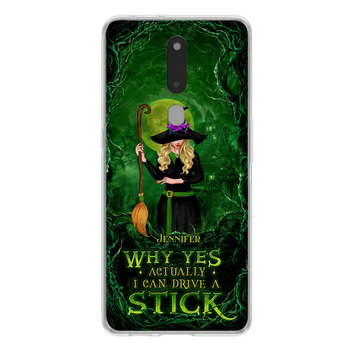 Custom Personalized Witch Phone Case for Xiaomi/ Oppo/ Huawei - Halloween Gift Idea - Why Yes Actually I Can Drive A Stick