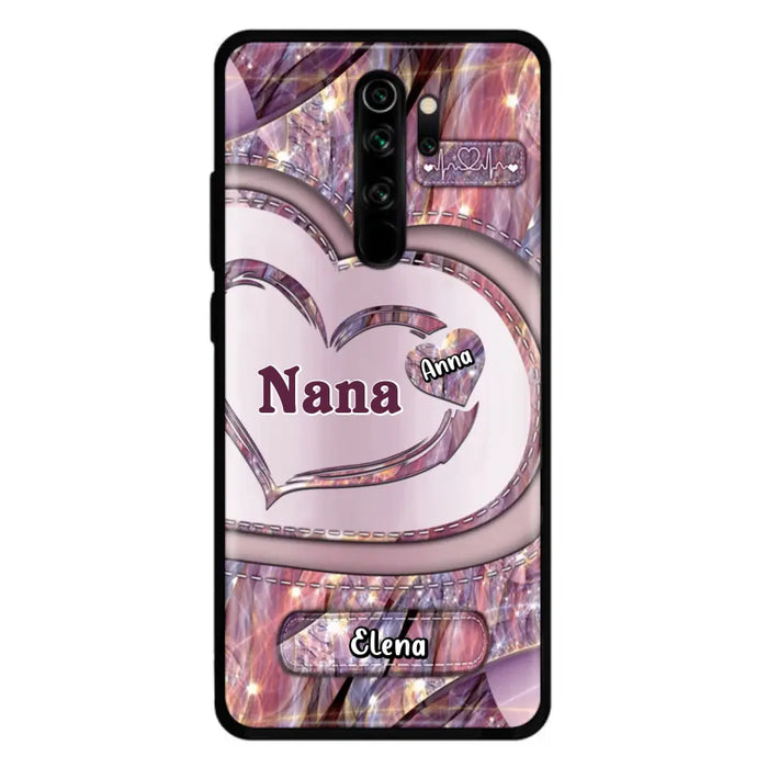 Custom Personalized Grandma With Sweet Heart Kids Phone Case - With Up To 9 Kids - Best Gift Idea For Grandma - Cases For Oppo, Xiaomi And Huawei