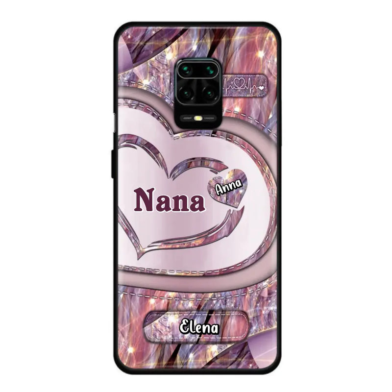 Custom Personalized Grandma With Sweet Heart Kids Phone Case - With Up To 9 Kids - Best Gift Idea For Grandma - Cases For Oppo, Xiaomi And Huawei