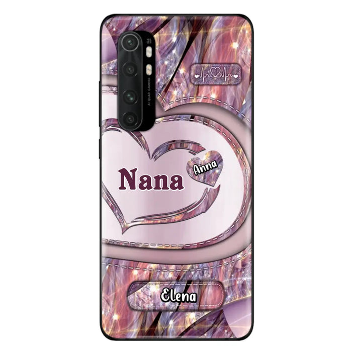 Custom Personalized Grandma With Sweet Heart Kids Phone Case - With Up To 9 Kids - Best Gift Idea For Grandma - Cases For Oppo, Xiaomi And Huawei