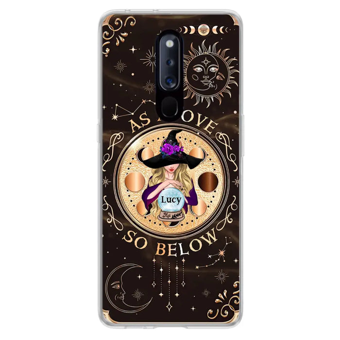 Custom Personalized Witch Phone Case - Gift Idea For Halloween Day - As Above So Below - Cases For Oppo, Xiaomi & Huawei