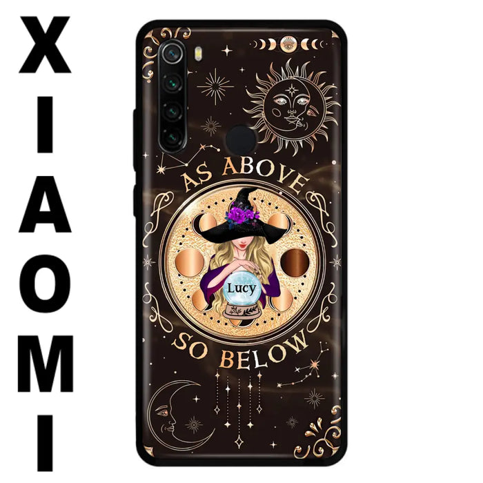 Custom Personalized Witch Phone Case - Gift Idea For Halloween Day - As Above So Below - Cases For Oppo, Xiaomi & Huawei