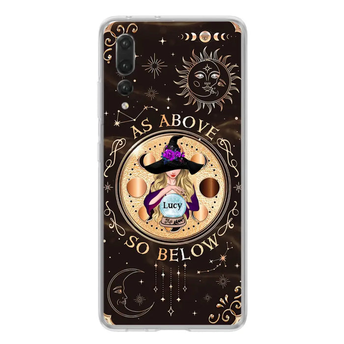 Custom Personalized Witch Phone Case - Gift Idea For Halloween Day - As Above So Below - Cases For Oppo, Xiaomi & Huawei