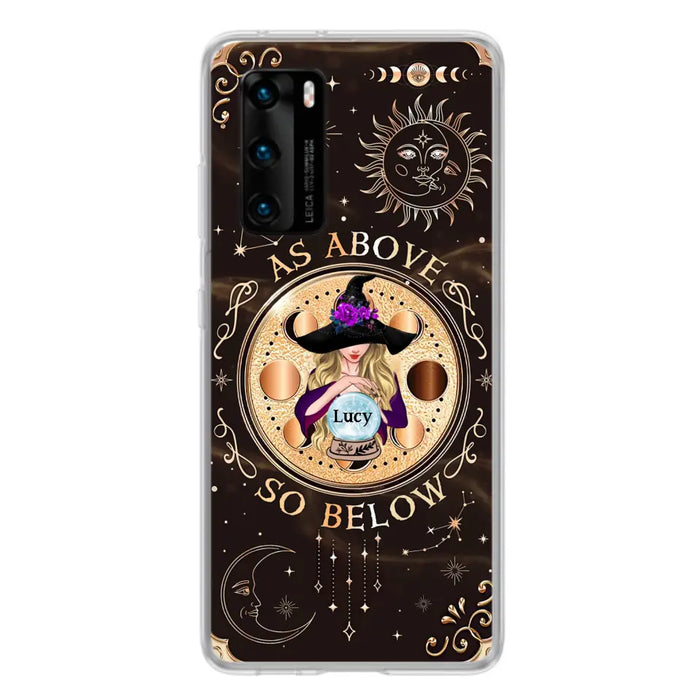 Custom Personalized Witch Phone Case - Gift Idea For Halloween Day - As Above So Below - Cases For Oppo, Xiaomi & Huawei