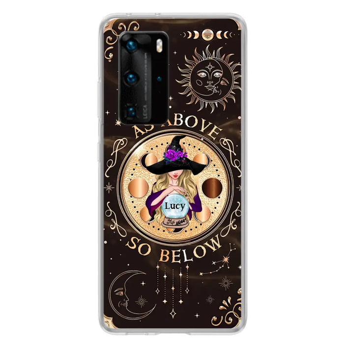 Custom Personalized Witch Phone Case - Gift Idea For Halloween Day - As Above So Below - Cases For Oppo, Xiaomi & Huawei