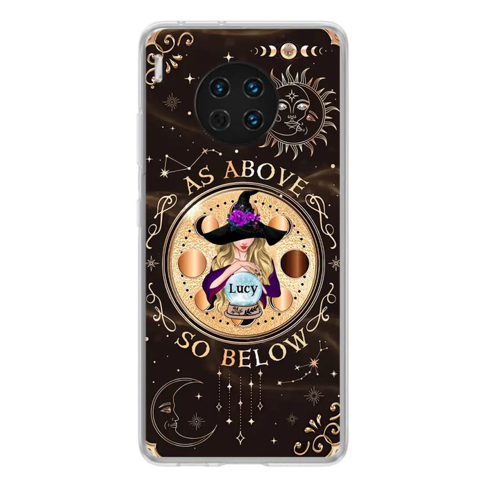 Custom Personalized Witch Phone Case - Gift Idea For Halloween Day - As Above So Below - Cases For Oppo, Xiaomi & Huawei