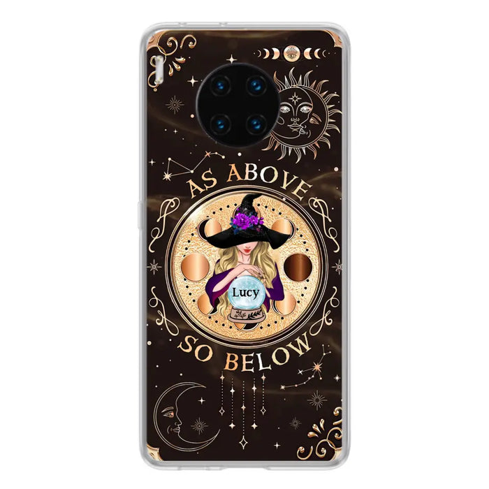 Custom Personalized Witch Phone Case - Gift Idea For Halloween Day - As Above So Below - Cases For Oppo, Xiaomi & Huawei