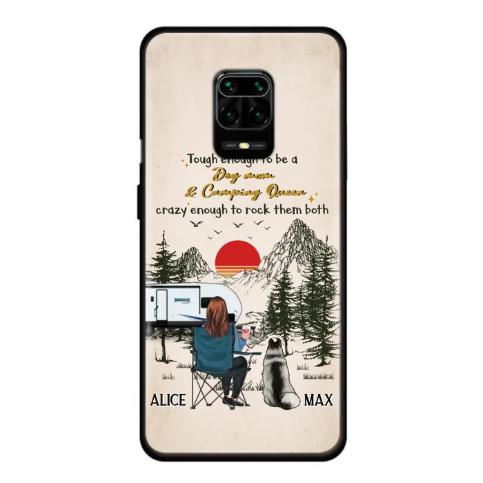 Custom Personalized Dog Mom Phone Case - Upto 4 Dogs - Mother's Day Gift Idea Dog/Camping Lovers - Tough Enough To Be A Dog Mom And Camping Queen Crazy Enough To Rock Them Both - Case For Xiaomi/Huawei/Oppo