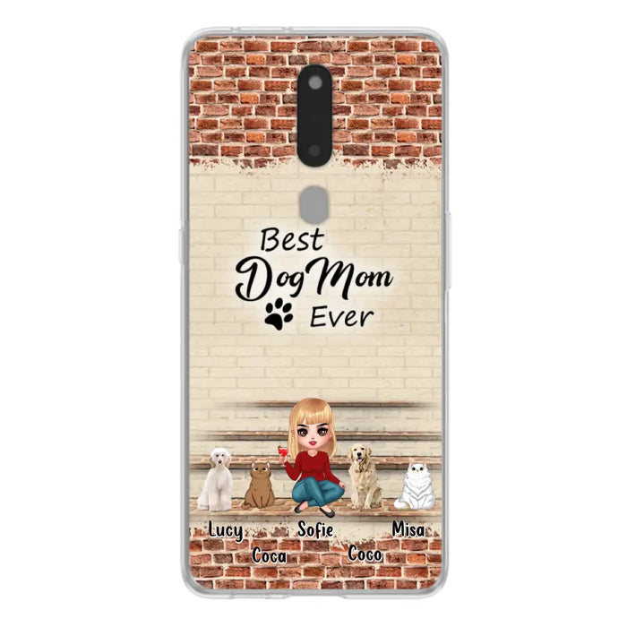 Custom Personalized Dog/Cat Mom Phone Case - Gift Idea For Dog/Cat Lovers/Mother's Day - Upto 3 Dogs/Cats - Best Dog Mom Ever - Cases Oppo/Xiaomi/Huawei