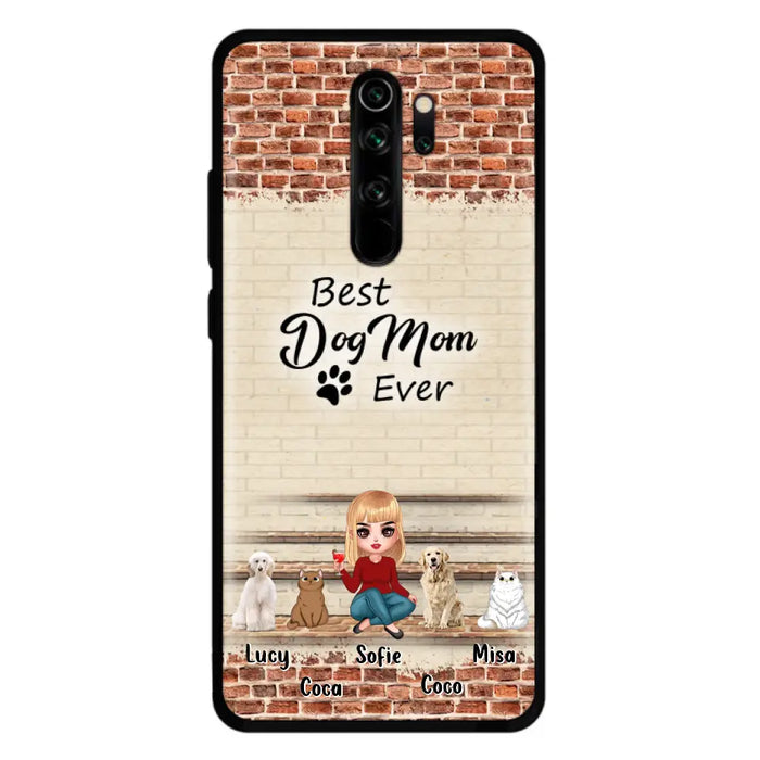 Custom Personalized Dog/Cat Mom Phone Case - Gift Idea For Dog/Cat Lovers/Mother's Day - Upto 3 Dogs/Cats - Best Dog Mom Ever - Cases Oppo/Xiaomi/Huawei