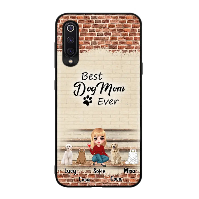 Custom Personalized Dog/Cat Mom Phone Case - Gift Idea For Dog/Cat Lovers/Mother's Day - Upto 3 Dogs/Cats - Best Dog Mom Ever - Cases Oppo/Xiaomi/Huawei