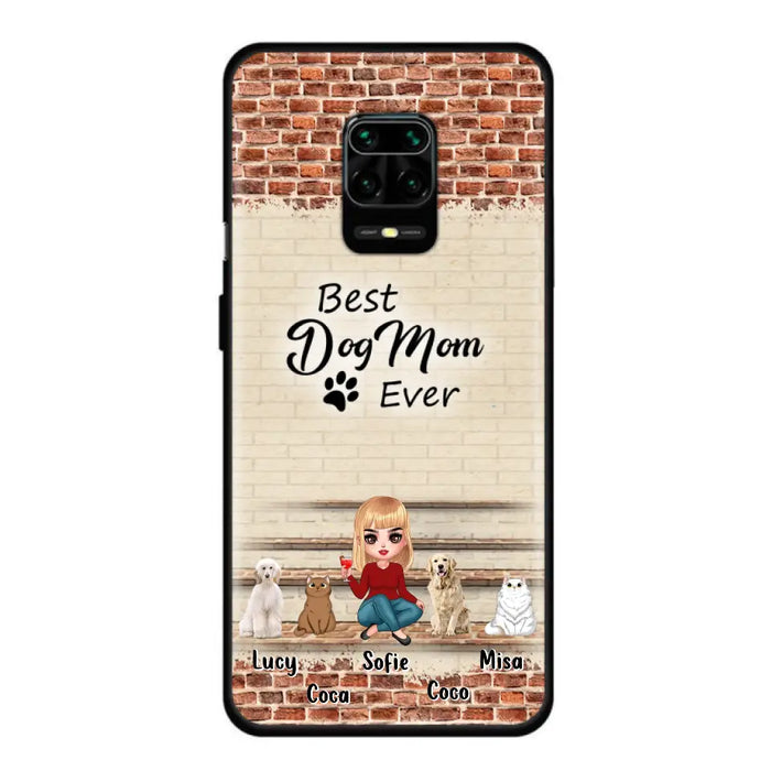 Custom Personalized Dog/Cat Mom Phone Case - Gift Idea For Dog/Cat Lovers/Mother's Day - Upto 3 Dogs/Cats - Best Dog Mom Ever - Cases Oppo/Xiaomi/Huawei