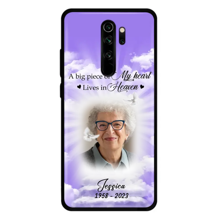 Custom Personalized Memorial Photo Phone Case - Memorial Gift Idea For Mother's Day/Father's Day - A Big Piece Of My Heart Lives In Heaven - Case For Oppo/Xiaomi/Huawei