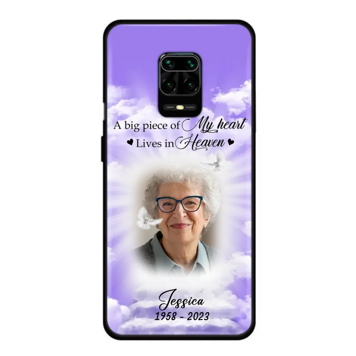 Custom Personalized Memorial Photo Phone Case - Memorial Gift Idea For Mother's Day/Father's Day - A Big Piece Of My Heart Lives In Heaven - Case For Oppo/Xiaomi/Huawei