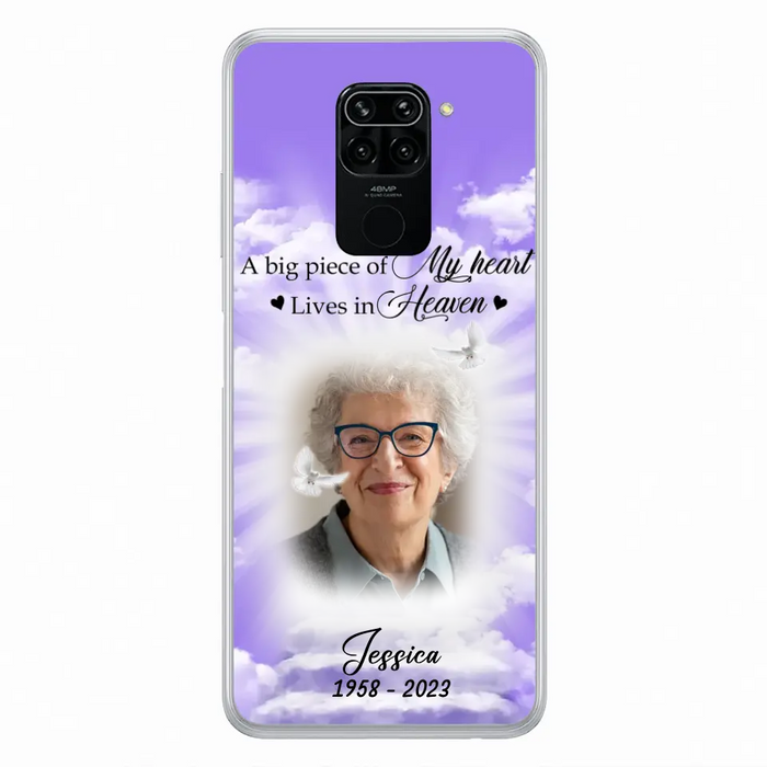 Custom Personalized Memorial Photo Phone Case - Memorial Gift Idea For Mother's Day/Father's Day - A Big Piece Of My Heart Lives In Heaven - Case For Oppo/Xiaomi/Huawei