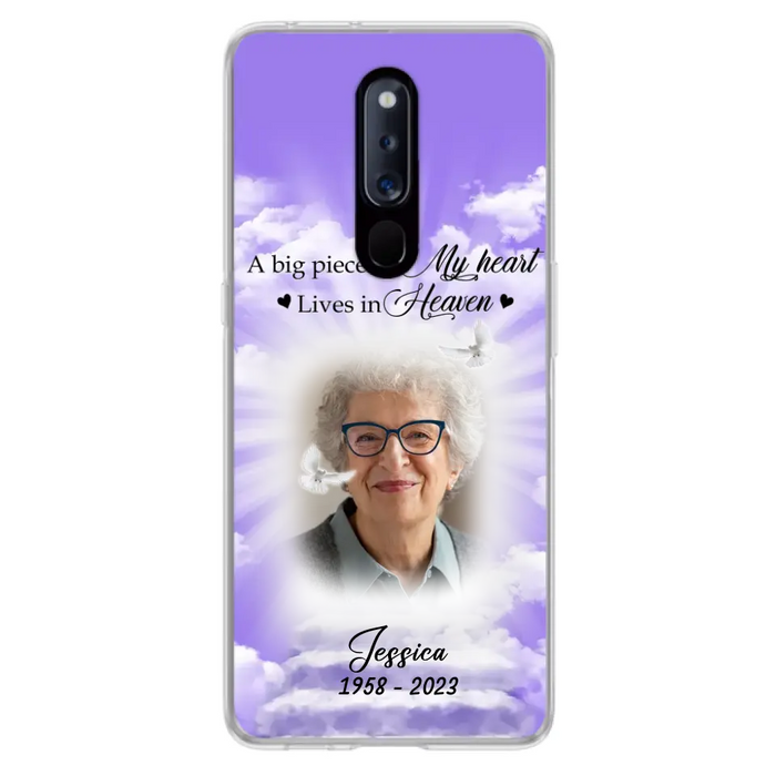 Custom Personalized Memorial Photo Phone Case - Memorial Gift Idea For Mother's Day/Father's Day - A Big Piece Of My Heart Lives In Heaven - Case For Oppo/Xiaomi/Huawei