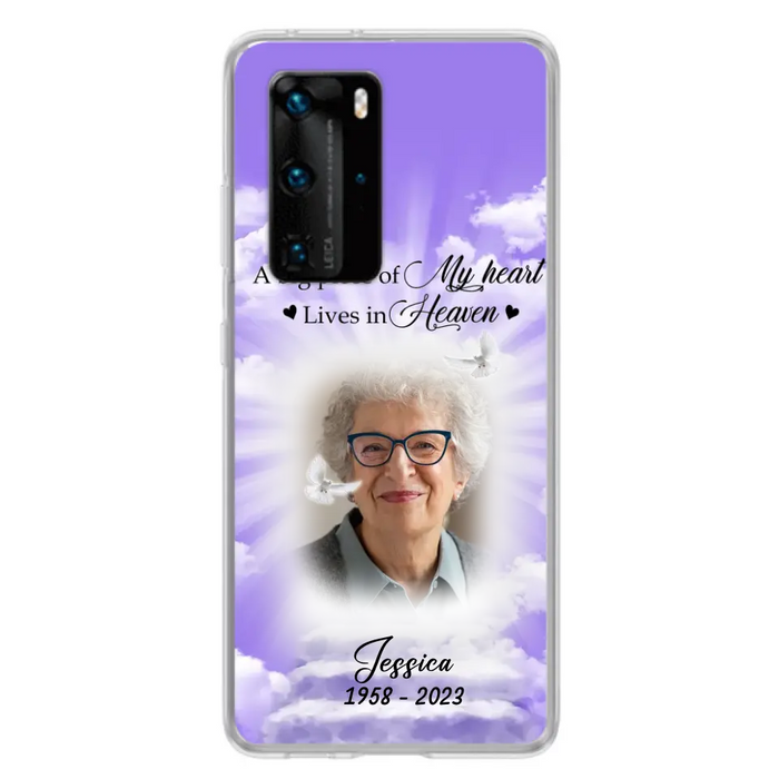 Custom Personalized Memorial Photo Phone Case - Memorial Gift Idea For Mother's Day/Father's Day - A Big Piece Of My Heart Lives In Heaven - Case For Oppo/Xiaomi/Huawei