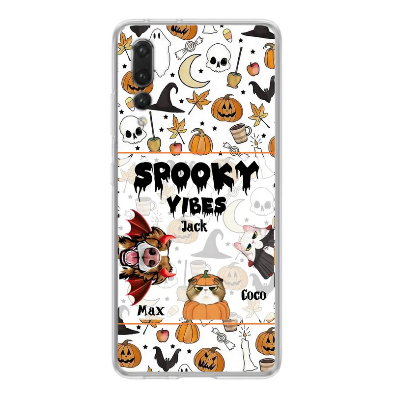 Personalized Halloween Pet Phone Case - Up to 3 Pets - Gift Idea For Dog/Cat Owners - Spooky Vibes - Case for Oppo/Xiaomi/Huawei