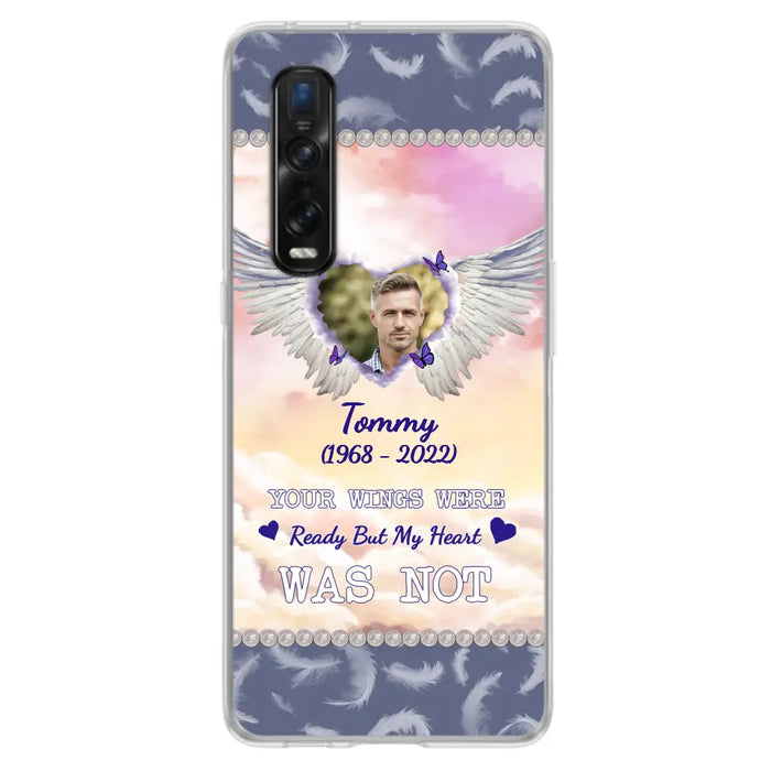 Custom Personalized Memorial Photo Phone Case - Memorial Gift Idea for Family - Your Wings Were Ready But My Heart Was Not - Case For Oppo/Xiaomi/Huawei